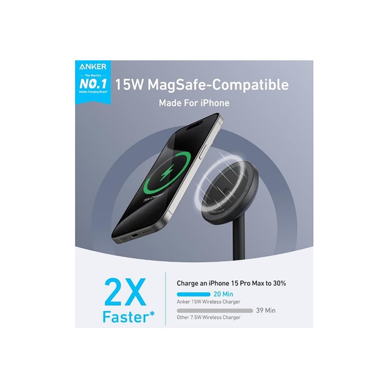 Anker A25X1H11 MagGo Wireless Charger (Stand)