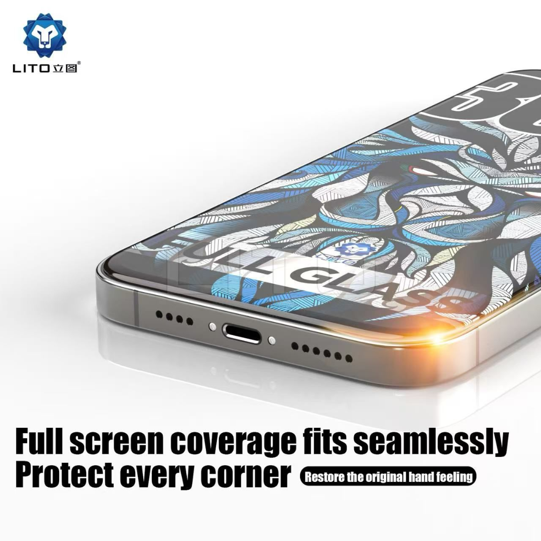 LITO 300C Super Large ARC Tempered Glass Screen Protector for iPhone 17