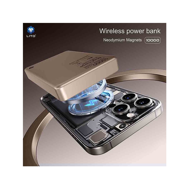 LITO LP01 15W 10000mAh Metal Magsafe Magnetic Power Bank