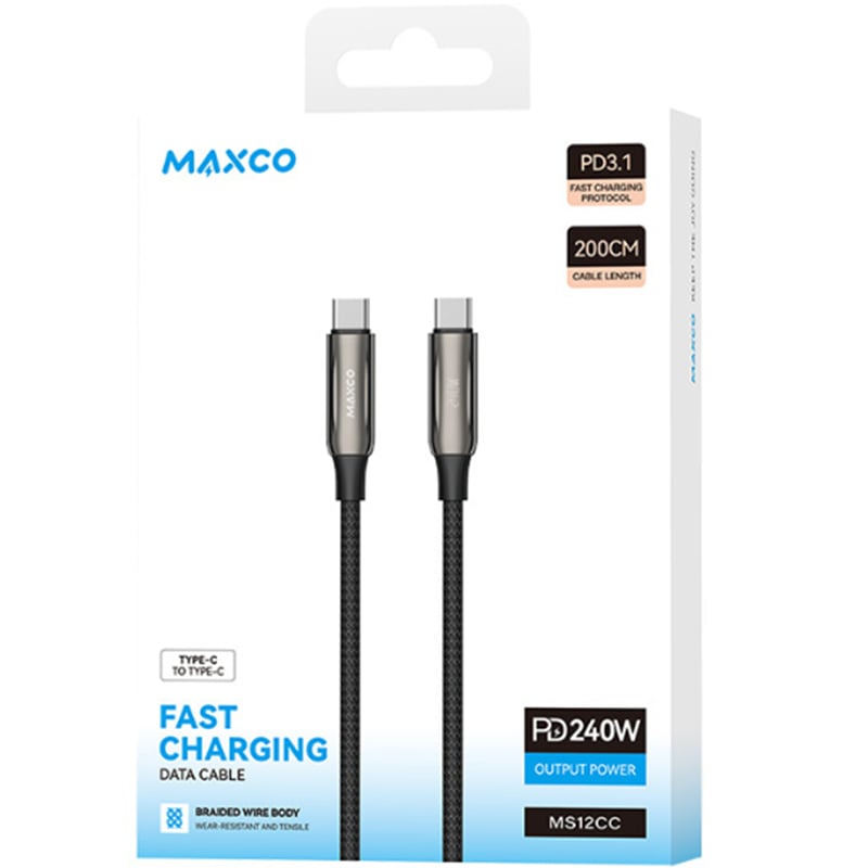 Maxco MS12CC 240W PD Type-C to Type-C 2M Cable