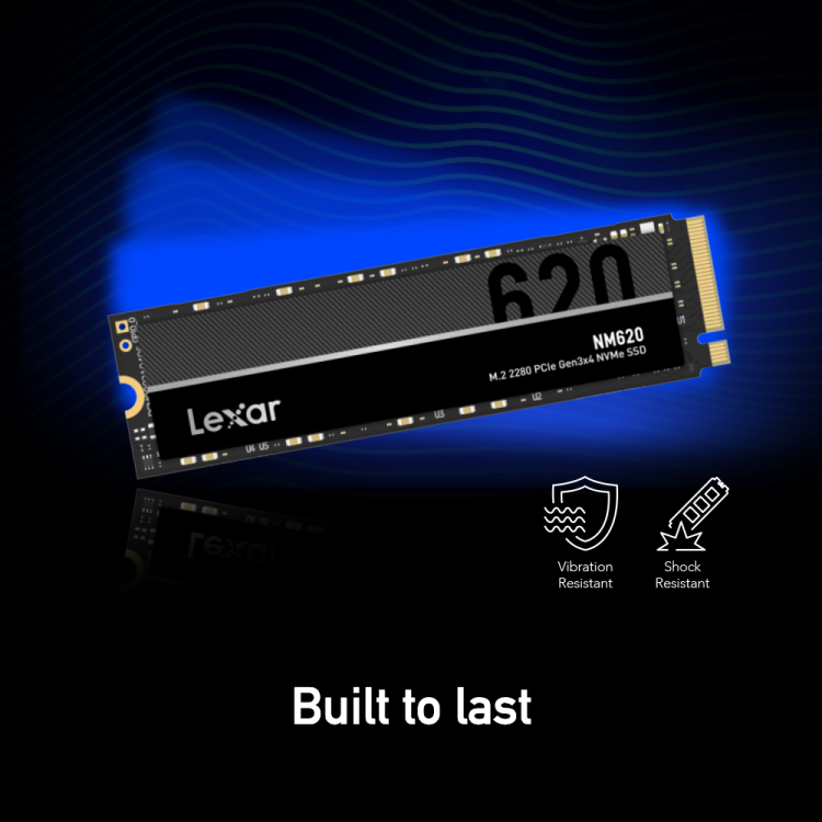 Lexar NM620 M.2 2280 512GB PCIe NVMe Internal SSD