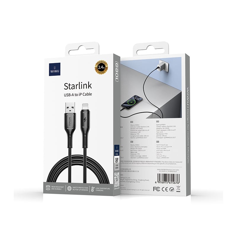 WiWU Wi-C042E Starlink USB to Lightning Cable