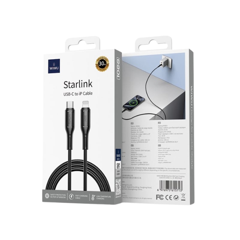 WiWU Wi-C043E Starlink USB-C to Lightning Cable