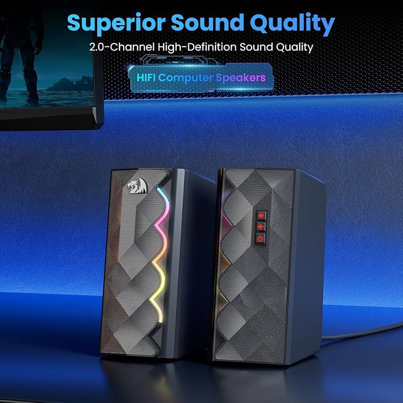 Redragon GS522 2.0 USB RGB Desktop Speaker