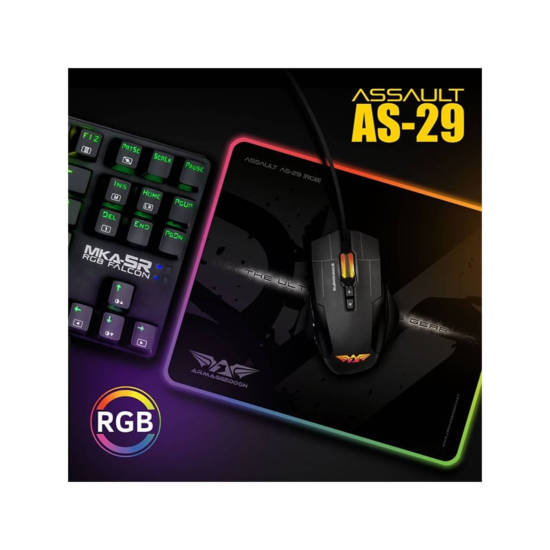 Armaggeddon 28 AS-29R Assault RGB Gaming Mouse Mat