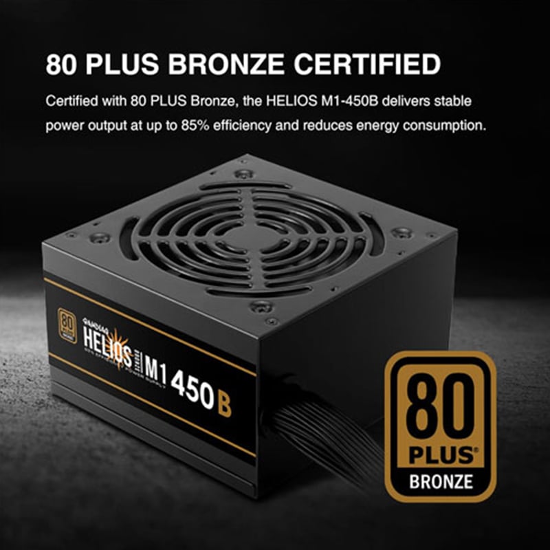 Gamdias Helios M1-450B 450W 80 Plus Bronze Certified Power Supply