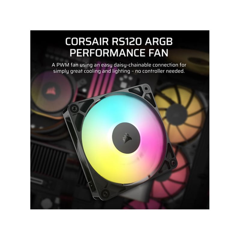 Corsair RS120 ARGB 120mm PWM Tripple White Fan Kit