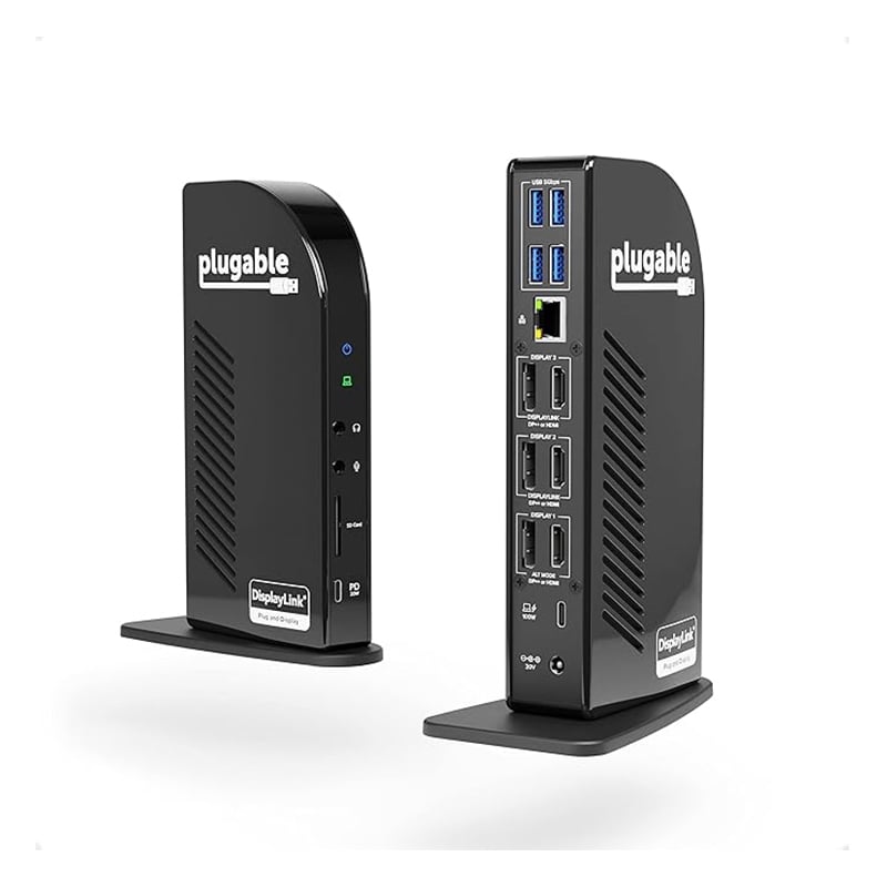 Plugable UD-ULTC4K-EU 13 in 1 USB-C Triple Display Docking Station