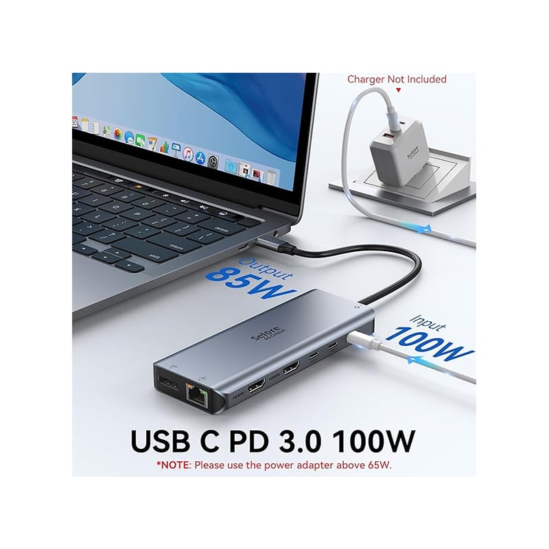 Selore 13 in 1 USB-C 3 Display Laptop Docking Station