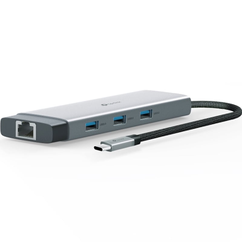 TP-Link UH9120C USB Type-C to 4K@60Hz HDMI, 1 Gbps Ethernet Port, SD & microSD UHS-I, 100W Power Delivery, 1× USB-C Data Ports, 3× USB-A Data Ports 9-Port Hub Adapter