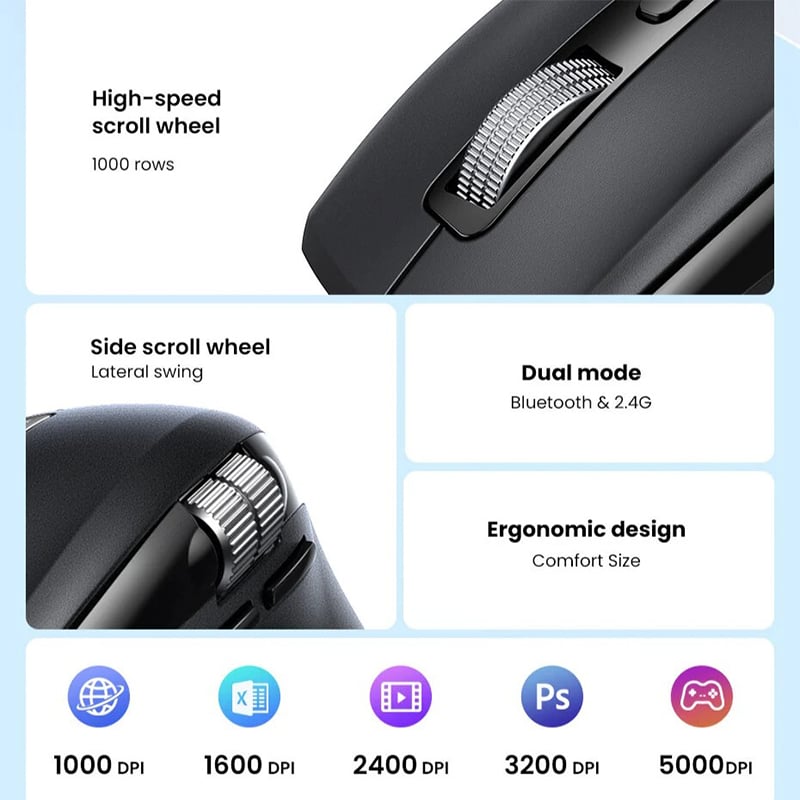 UGREEN 45792 Multi Mode Wireless Mouse