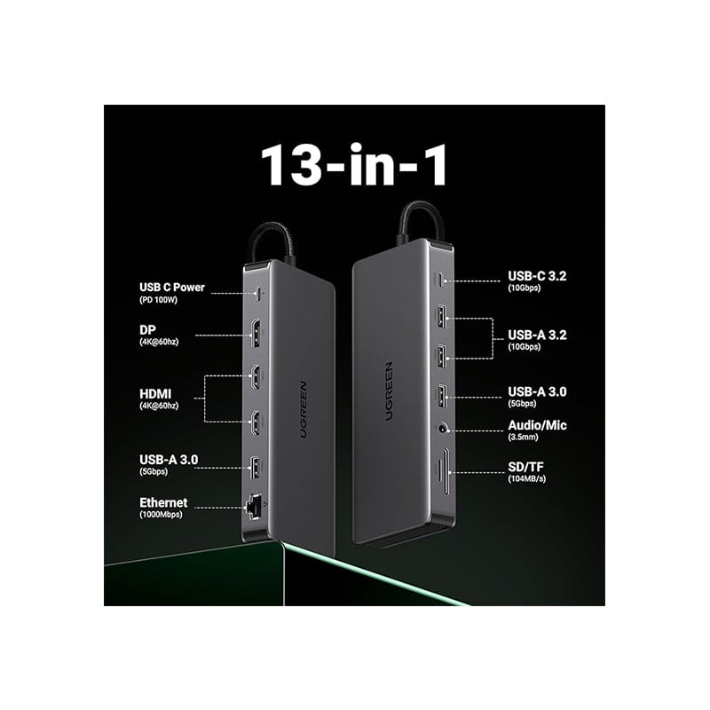 UGREEN Revodok Pro 313 13 in 1 USB-C Triple Display Docking Station