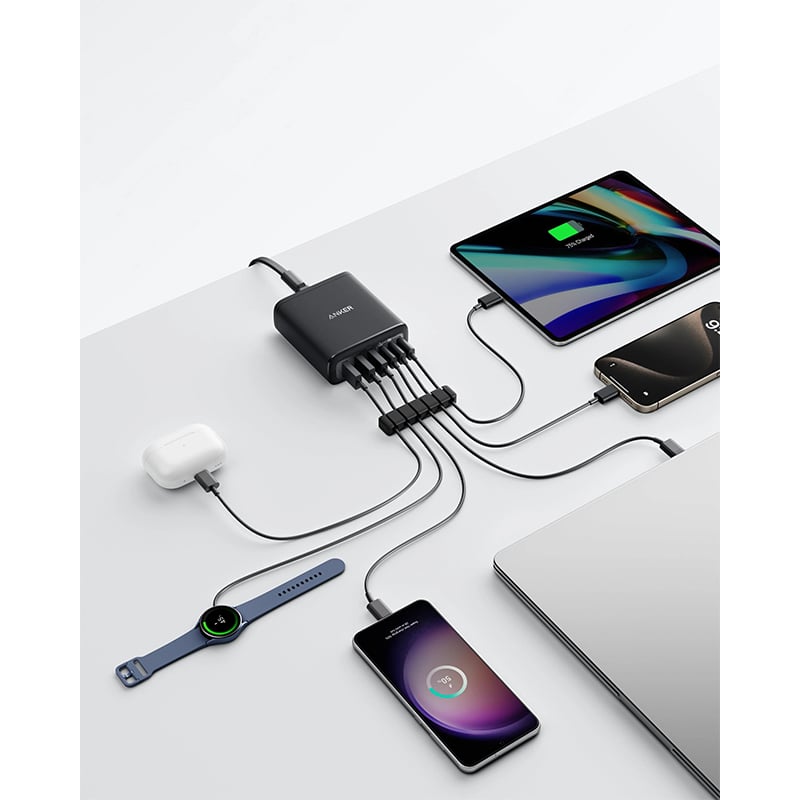Anker A2154 112W 6 Ports Multi Device Fast Charging Hub