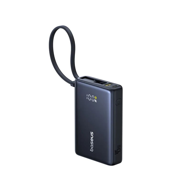 Baseus PicoGo 45W 10000mAh Digital Display Power Bank with Built In USB-C Cable