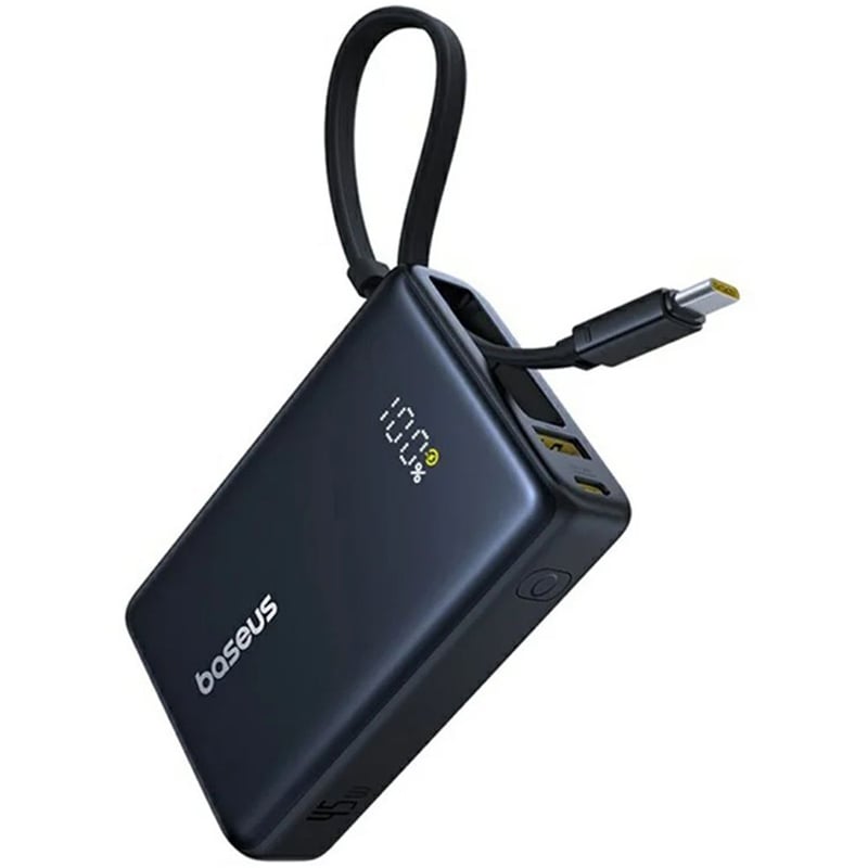 Baseus PicoGo 45W 10000mAh Digital Display Power Bank with Built In USB-C Cable