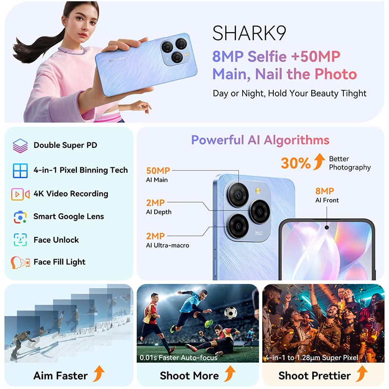 Blackview Shark 9 8GB RAM 256GB 5G