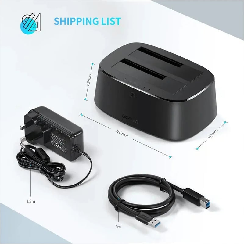 UGREEN 50857 USB 3.0 to SATA Dual Hard Drive Docking Station