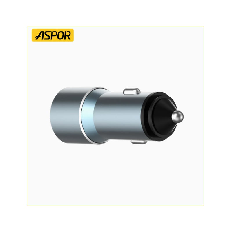 Aspor A931 2.4A Dual USB Port Car Charger with TMicro USB Cable