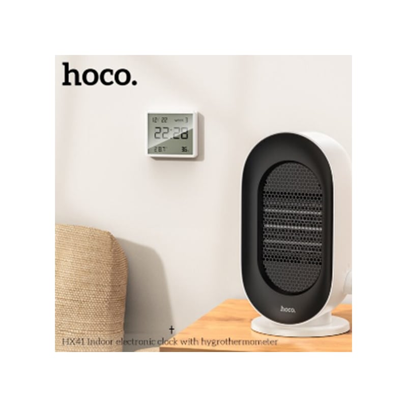 Hoco HX41 5-in-1 Indoor Electronic Clock with Hygrothermometer