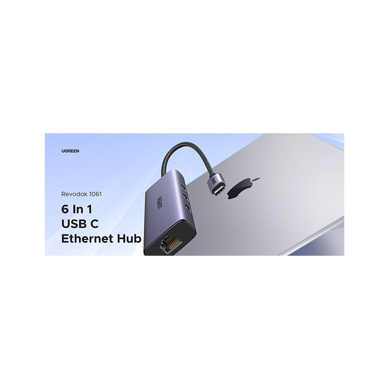 UGREEN 15598 100W 6 in 1USB-C Multifunction Adapter