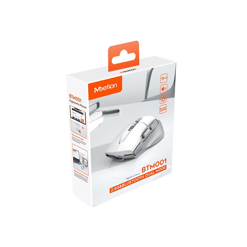 Meetion BTM001 Wireless 2.4G &amp; Bluetooth Dual-Mode Ergonomic Mouse