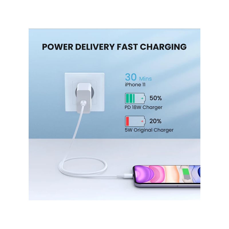 UGREEN  10493 USB-C to Lightning PD Fast Charging Cable MFi Certified