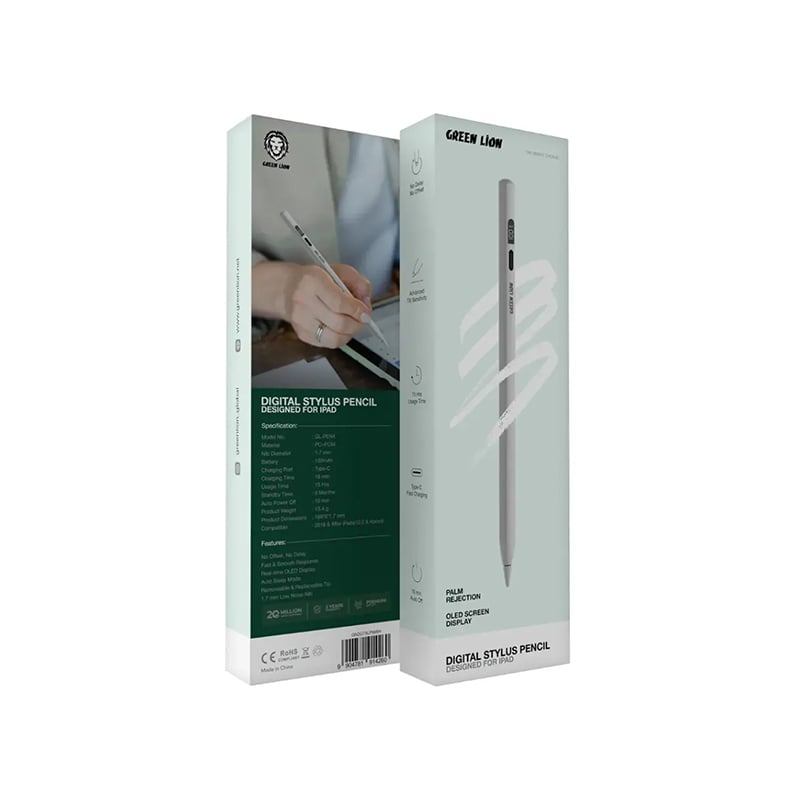 Green Lion OLED Digital Display Stylus Pencil Designed for iPad