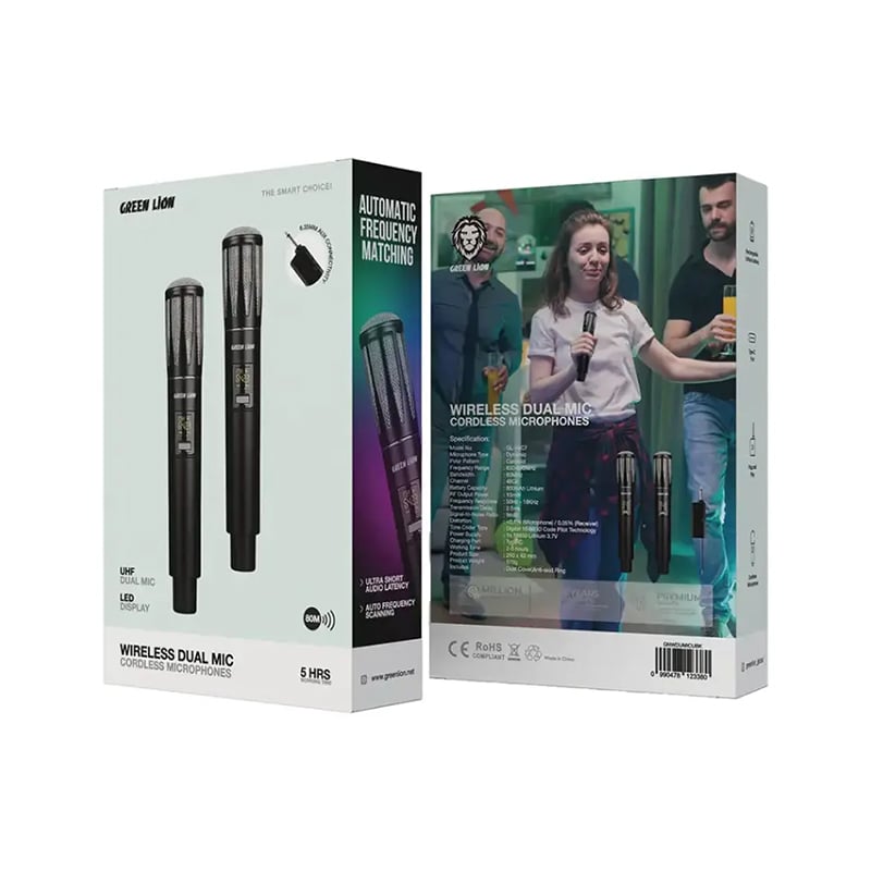 Green Lion Wireless Dual Mic Cordless Microphone