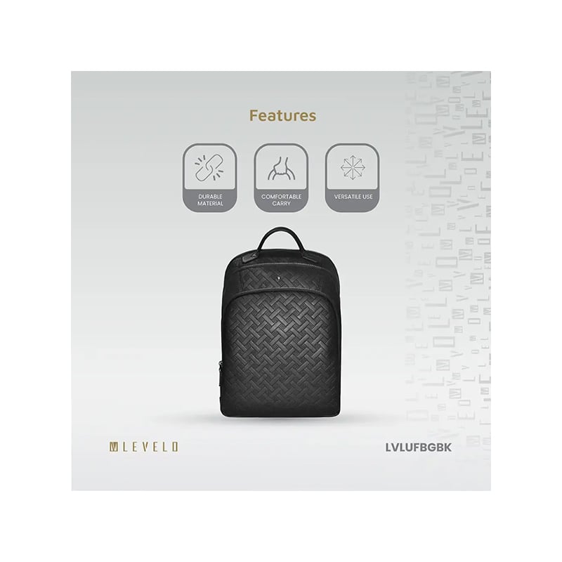 Levelo Gracia PU Leather Water Resistant Universal Laptop Backpack