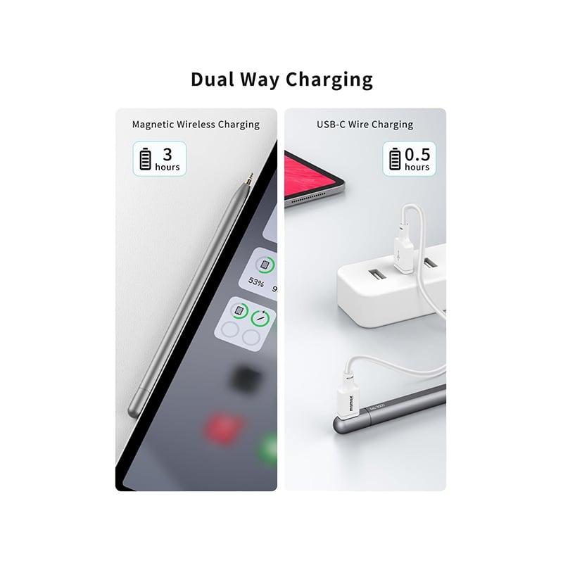 Momax TP9L Mag.Link Pro Magnetic Charging Active Stylus Pen for iPad