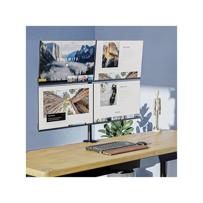 Zeno M624 Quad Monitor Stand 4 Monitor Desk Mount for 13-27 inch