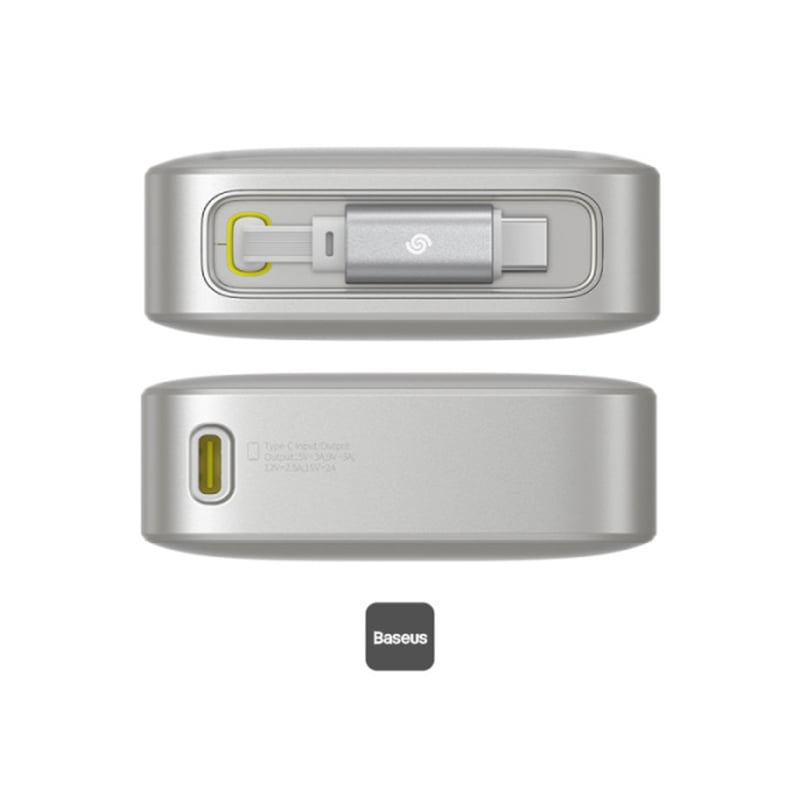 Baseus Free2Pull 30W 10000mAh Power Bank with Retractable USB-C Cable