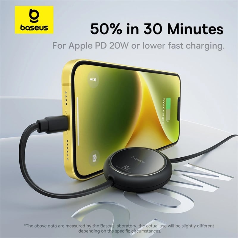 Baseus Free2Pull Retractable 1M 20W Type-C to Lightning Charging Cable