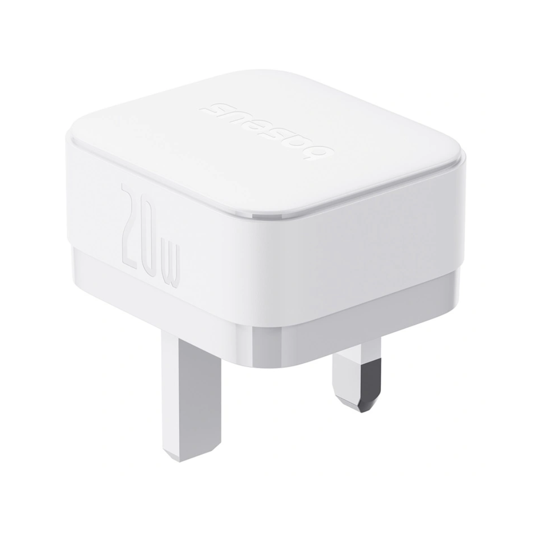 Baseus Palm 20W USB-C UK 3 Pin Fast Charger with Type-C to Type-C Cable