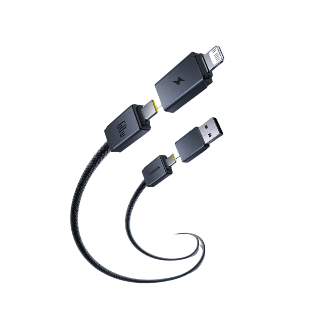 Baseus Versatile 60W USB-C + USB-A to USB-C + Lightning Fast Charging Cable