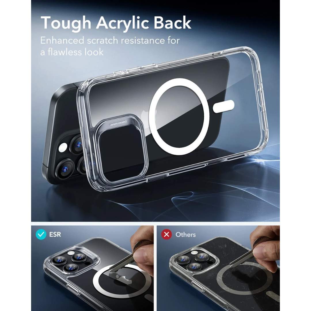 ESR HaloLock Classic Hybrid Clear Case (Camera Control) for iPhone 16