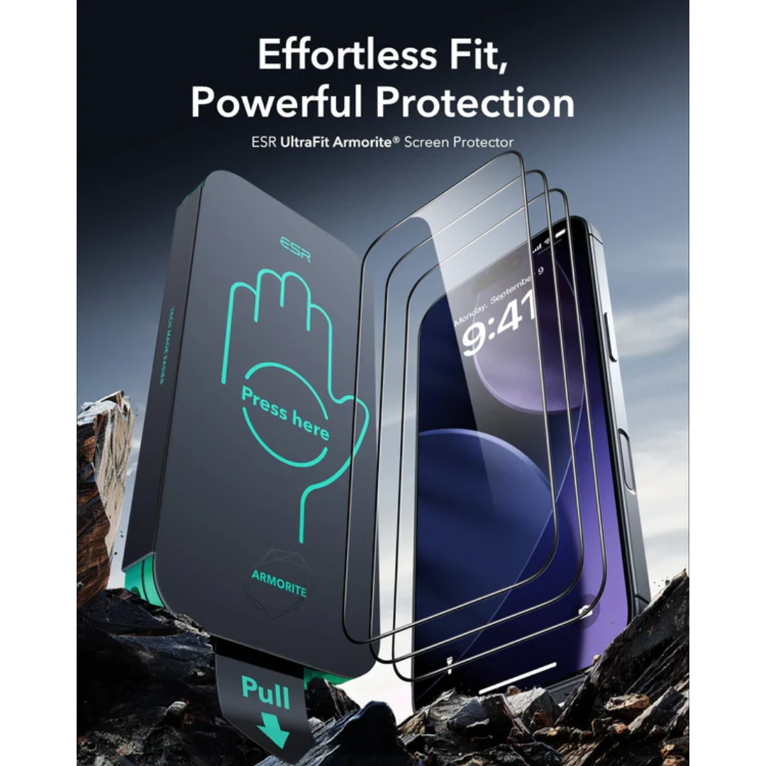 ESR UltraFit Armorite Tempered Glass for iPhone 16 Pro Max - 2 Pack