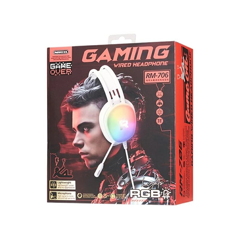 Remax RM-706 USB &amp; AUX Gaming Headset with RGB Lights