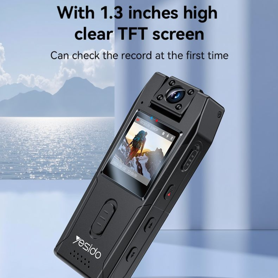 Yesido KM25 1080P Full HD 180° Rotating Lens Video Recorder Body Camera