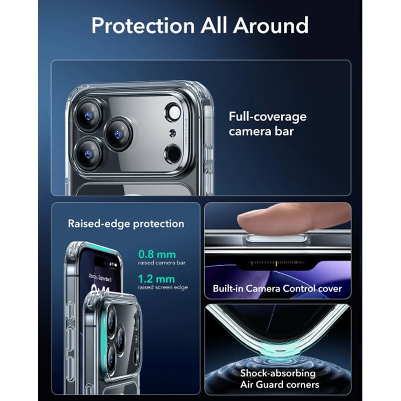 ESR Classic Hybrid Magnetic Case with Camera Control for iPhone 17 Pro Max