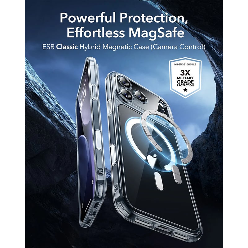 ESR Classic Hybrid Magnetic Case with Camera Control for iPhone 17 Pro Max