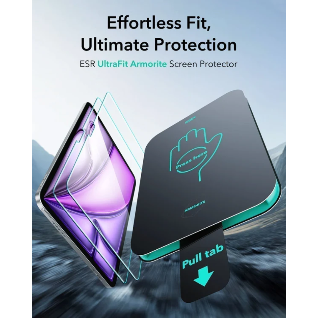 ESR UltraFit Armorite Tempered Glass for iPad Air 13 (2024) – 2 Pack