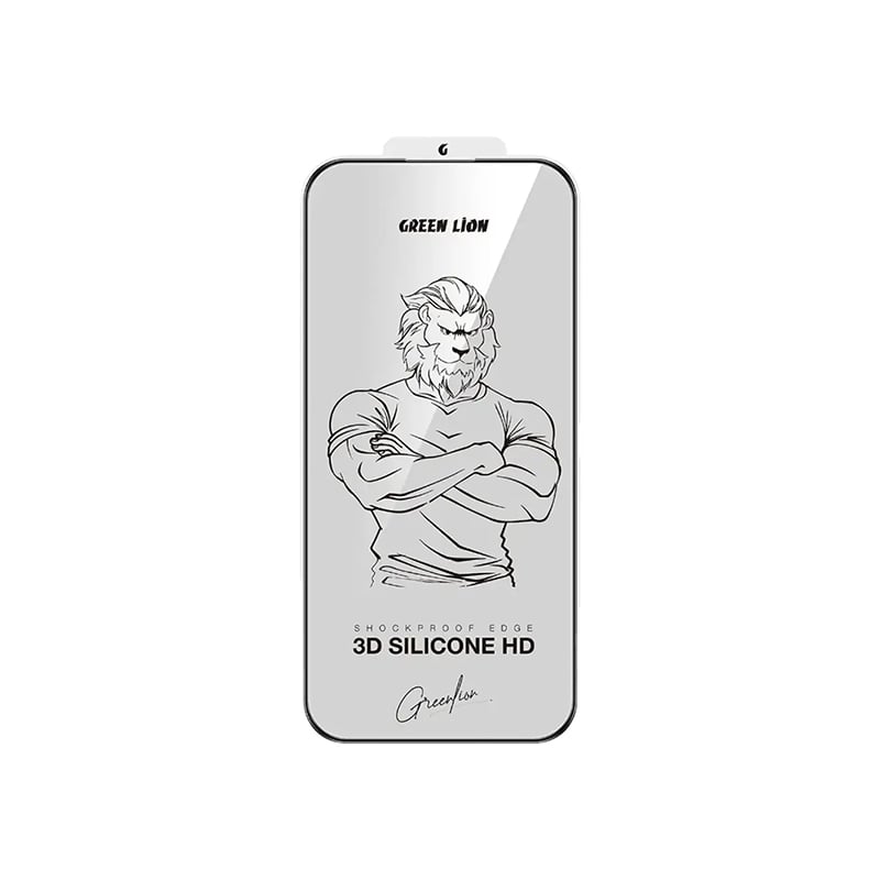 Green Lion 3D Silicone Plus High Definition Edge Glass for iPhone 17