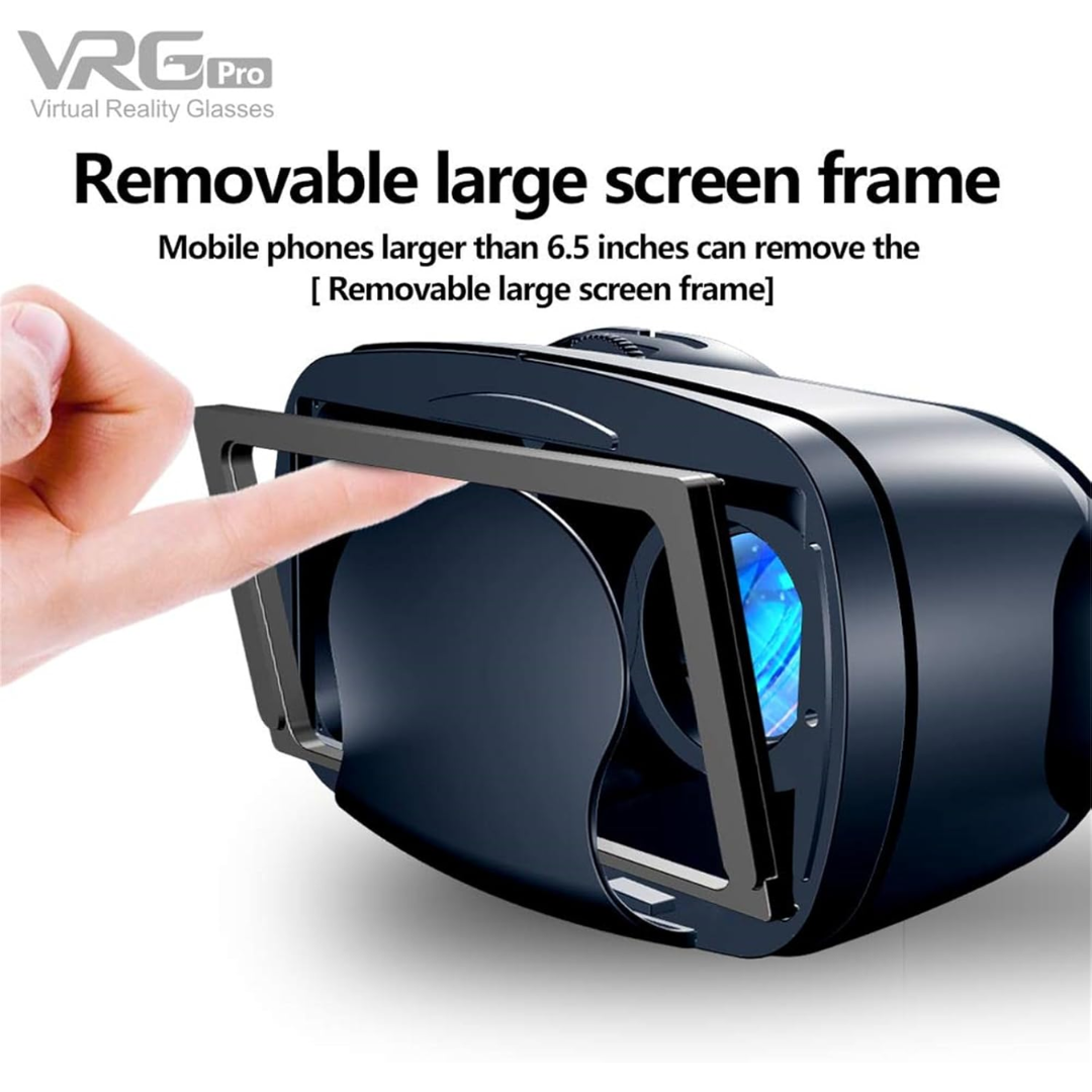 VRG VR Virtual Reality Box for Smartphones with Built-in Headphones