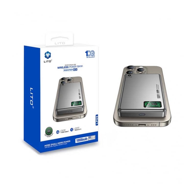 LITO LP09 15W 10000mAh Ultra Thin 3in1 Magnetic Power Bank