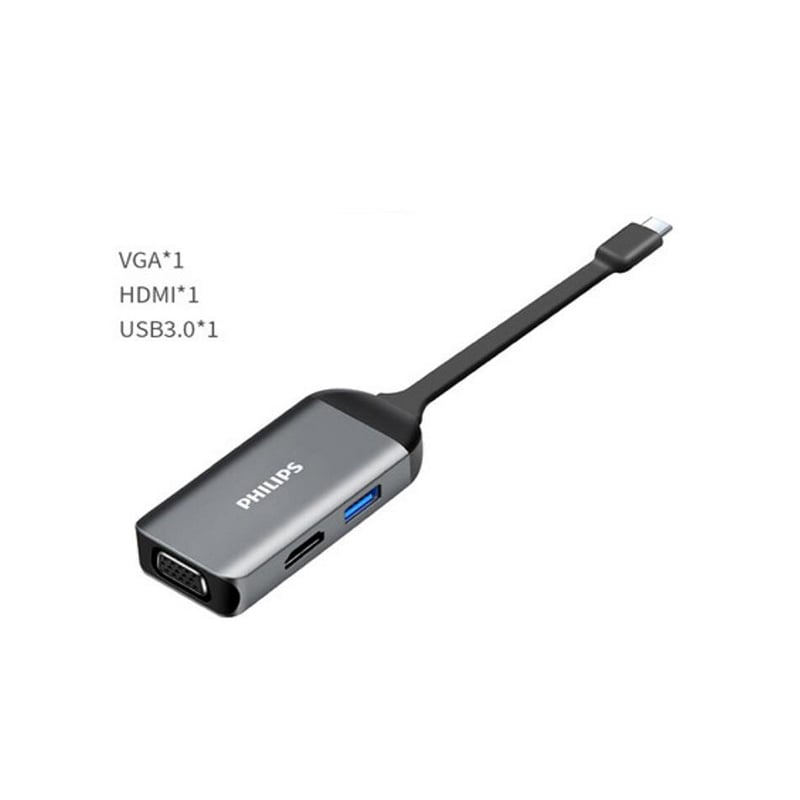 Philips SWR1607AM/93 USB-C to HDMI &amp; VGA Converter