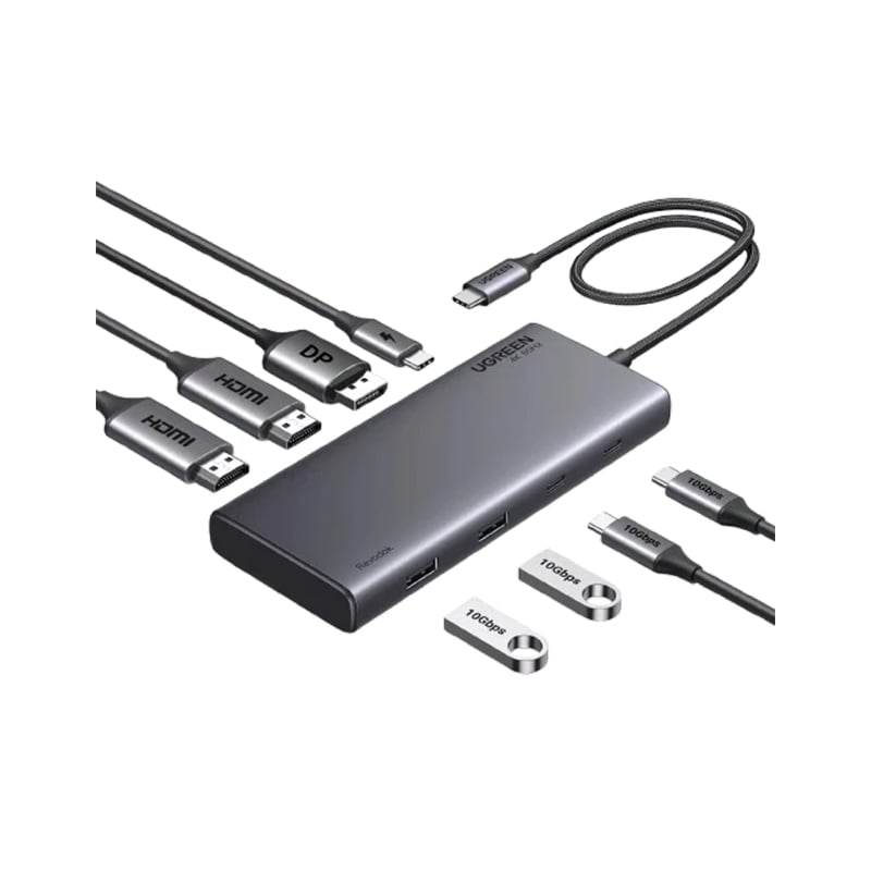 UGREEN 35625 8 in 1 USB-C Multifunctional Docking Station with Triple Display Support