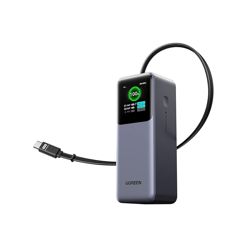 UGREEN 55987B 165W 20000mAh Power Bank With Retractable Cable