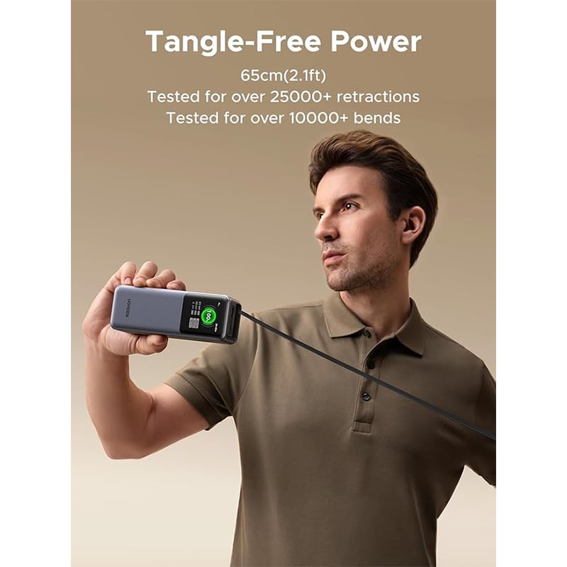 UGREEN 55987B 165W 20000mAh Power Bank With Retractable Cable