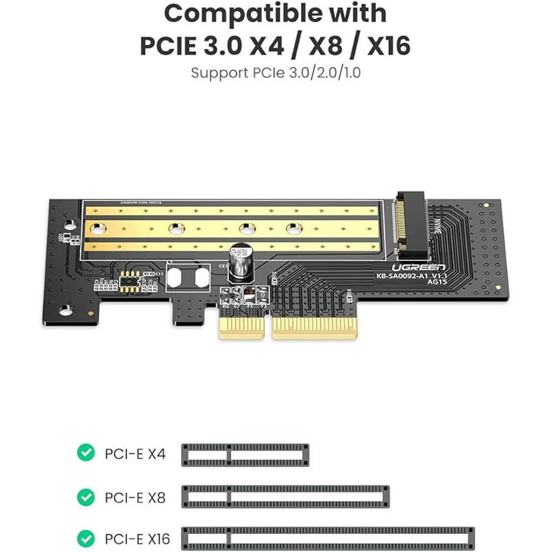 UGREEN 70503 CM302 M.2 NVMe to PCI-E 3.0 × 4 Expansion Card